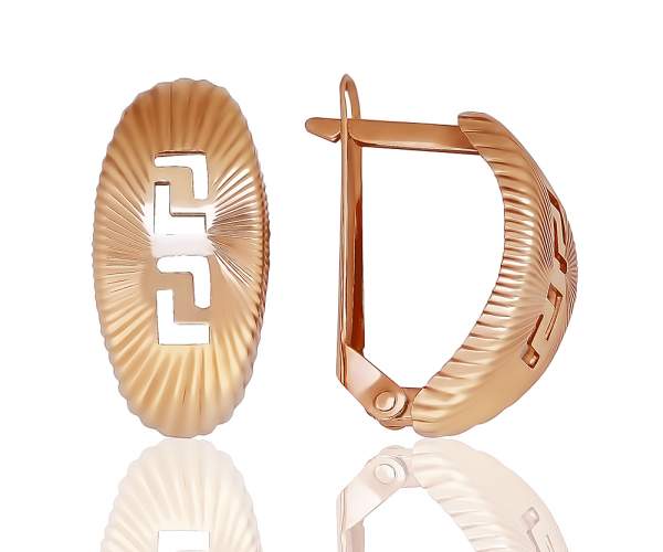 

Серьги золотые без вставок с алмазной гранью "Ребус", С0221/1