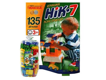 

Конструктор "НИК-7" 135 деталей ЮНІКА (00000015160)