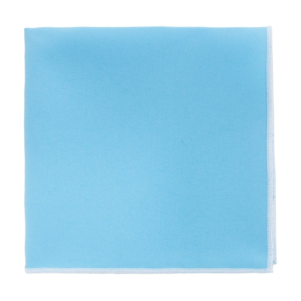 

Платок Bow Tie House голубой Sky Blue с белой окантовкой - габардин 09635