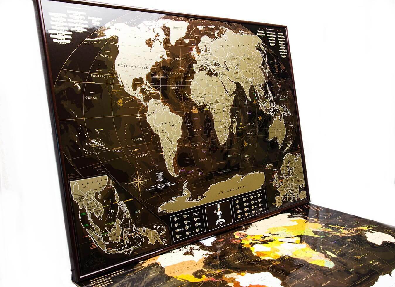 

Скретч карта мира My Map Chocolate edition ENG в раме Metal Chocolate