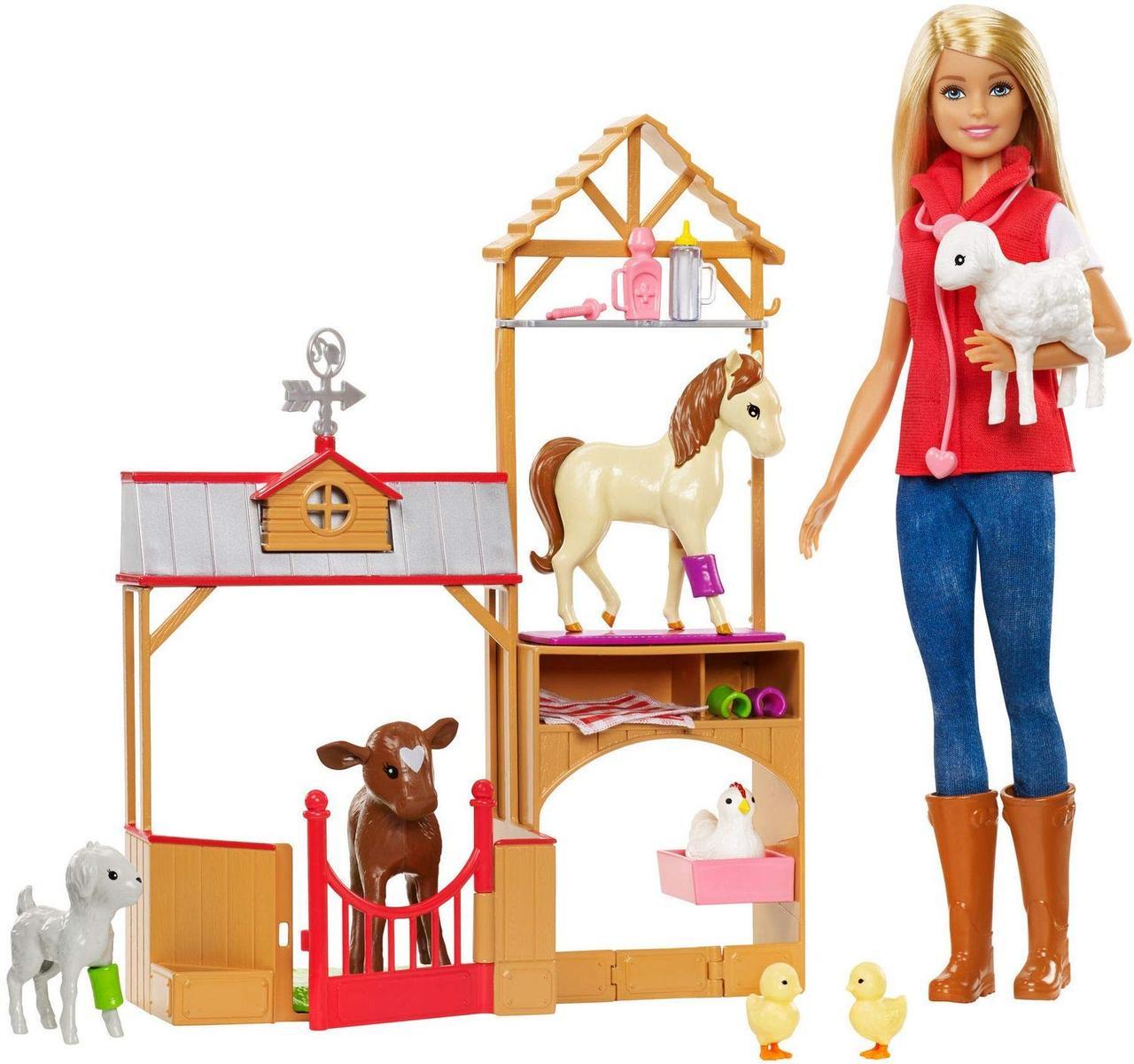 

Барби Ветеринар на ферме Barbie Sweet Orchard Farm Blonde Doll and Playset with 7 Animals
