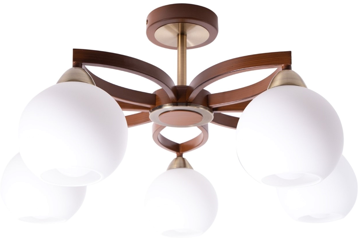 

Люстра Altalusse INL-9268C-05 Antique brass Walnut Е27 5x40 Вт