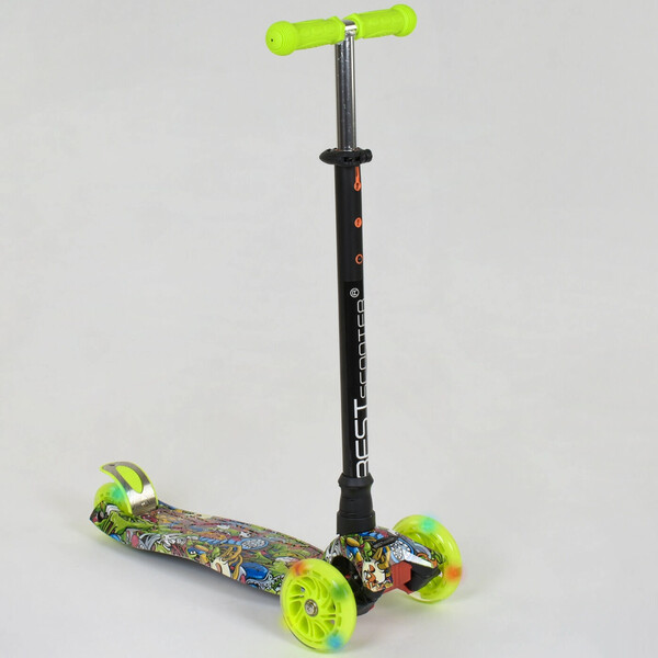 

Самокат трехколесный Best Scooter 4647 детский с подсветкой Салатовый