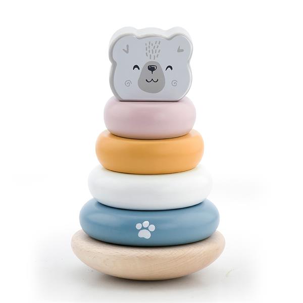 

Пирамидка Белый медведь Viga Toys 8,2х8,2х13 см Разноцветный 000013166