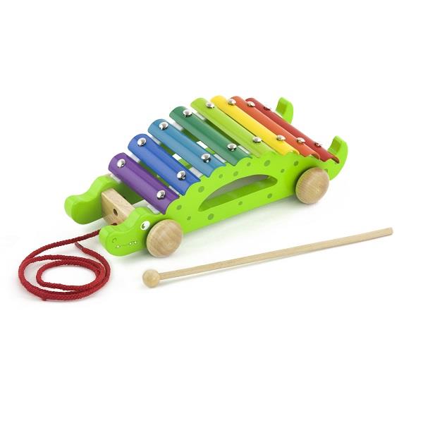 

Игрушка-каталка Крокодил Viga Toys 10х25х8,2 см Разноцветный 000013455