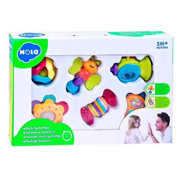 

Набор погремушек 6 шт Hola Toys 9,5х48х31 см Разноцветный 000013209