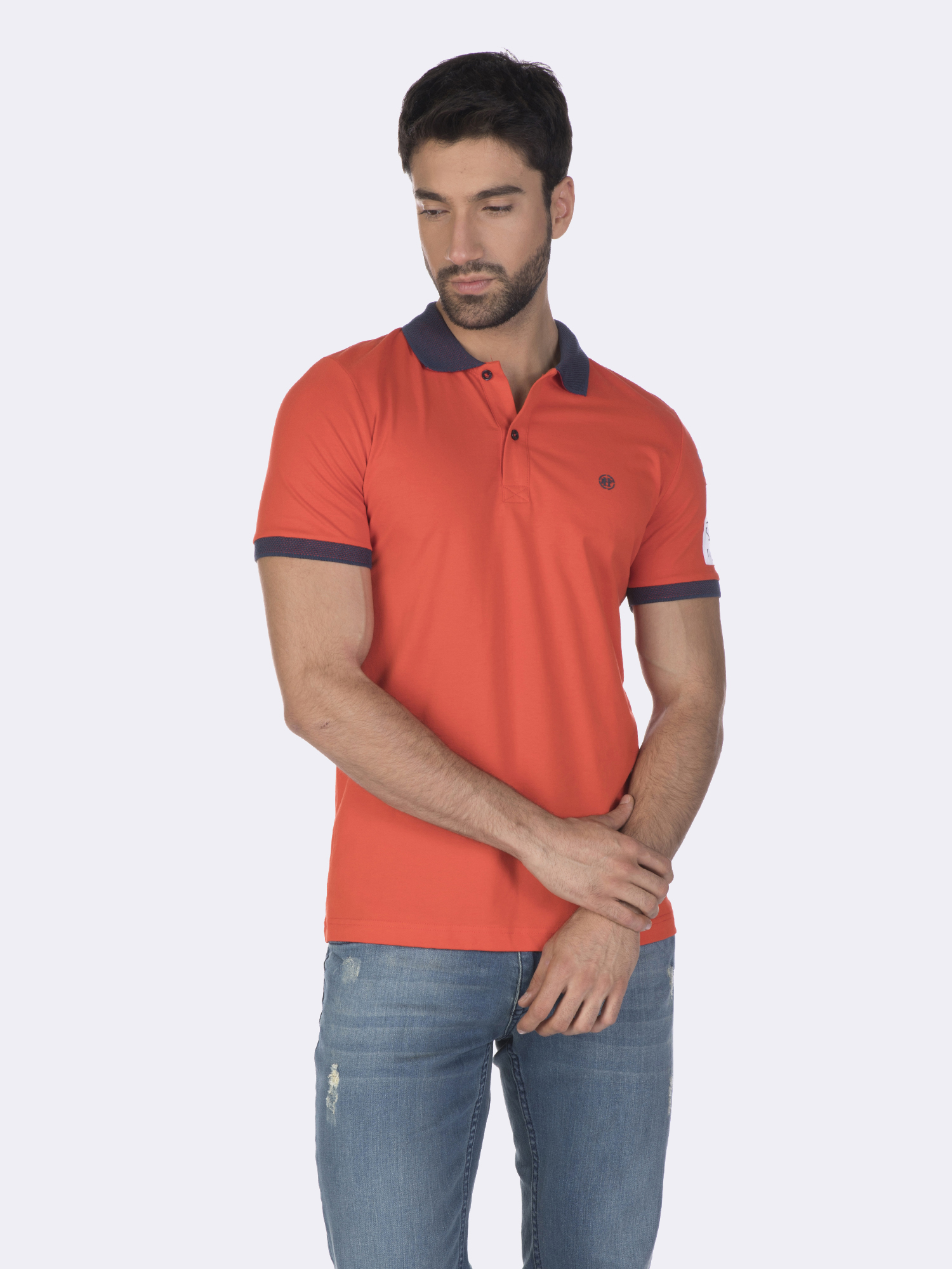 

Мужская футболка поло FELIX HARDY Оранжевая 2XL