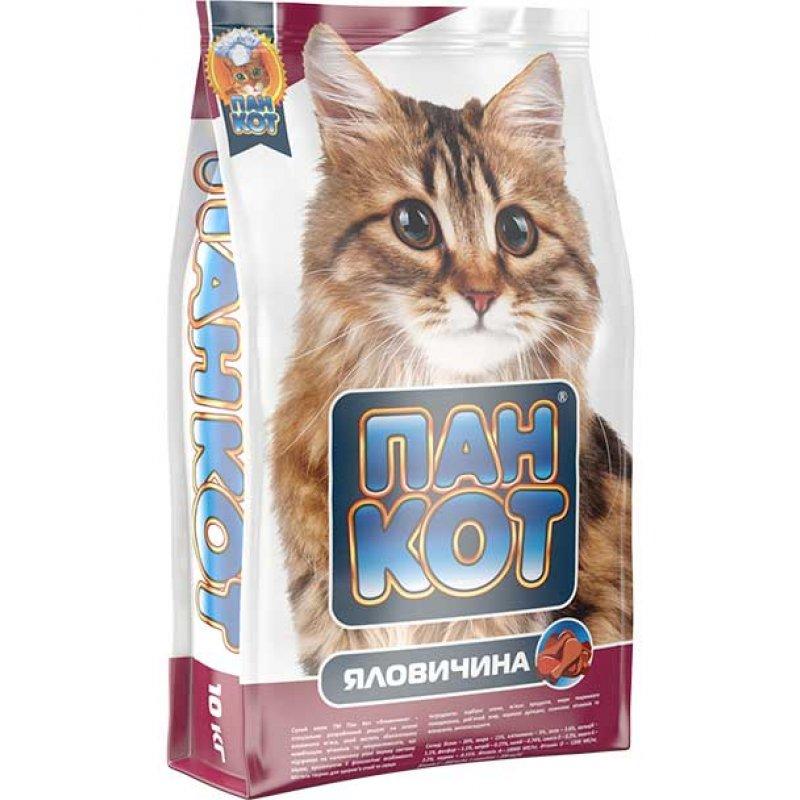

Сухой корм для котов Пан Кот с говядиной 10 кг