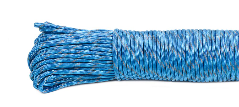 

Паракорд светоотражающий ocean blue #r3337, Paracord Type III reflective (30 метров)