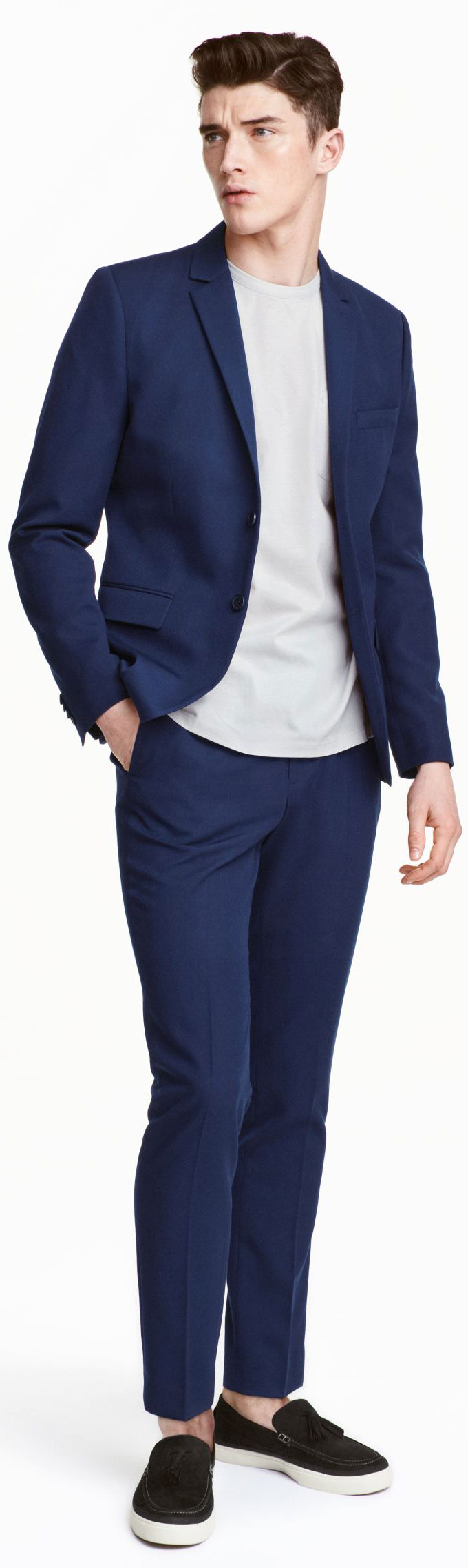 

Брюки H&M 3917504-AAQJ 48 Темно-синие