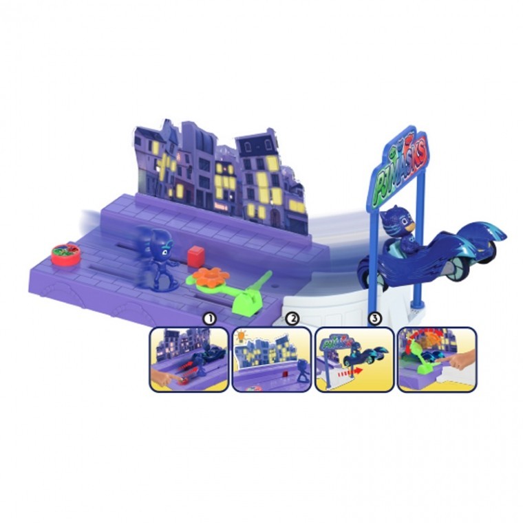 

Игровой набор Dickie Toys PJ Masks Герои в масках. Ночная миссия с машинкой и световым эффектом (3143001)