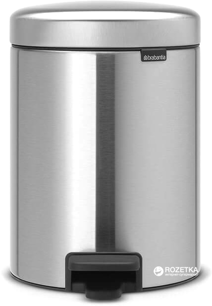 

Ведро для мусора Brabantia Pedal Bin 5 л Matt Steel