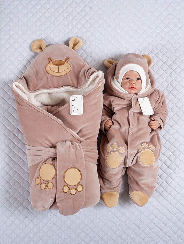 

Зимний комплект на выписку Lari Little Bear 56 молочный шоколад