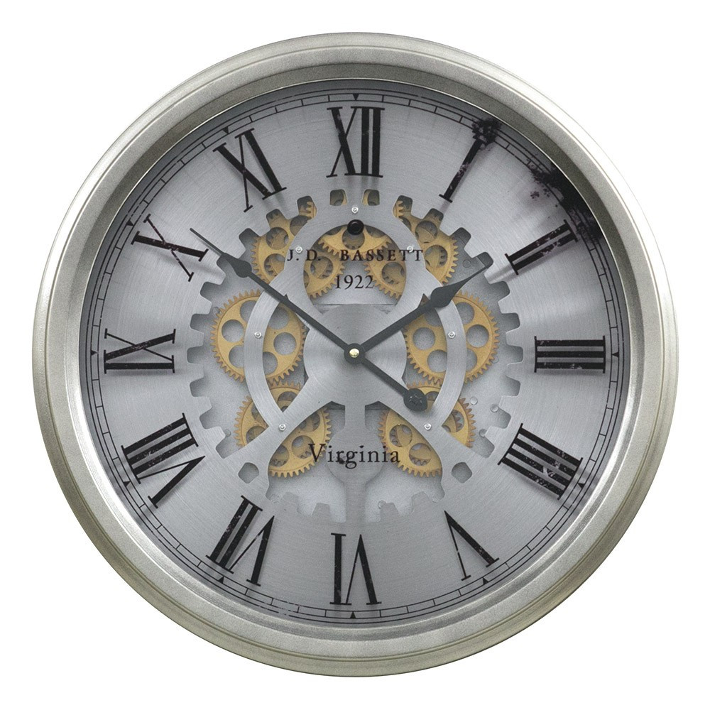 

Настенные часы Retro Silver из металла и стекла 53x9 см