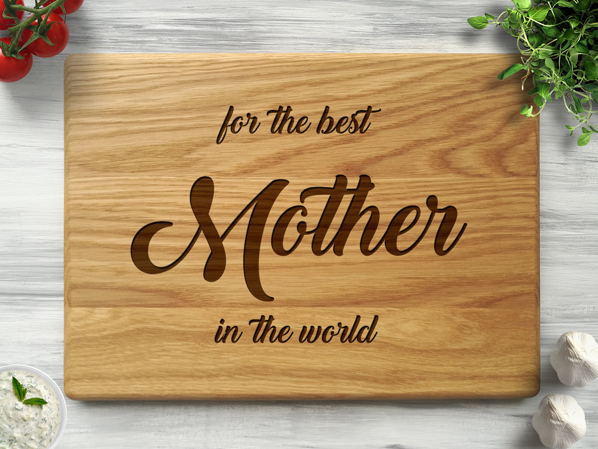 

Разделочная доска "For the best mother in the world" 25х35 см, дуб, WOODPRESENT