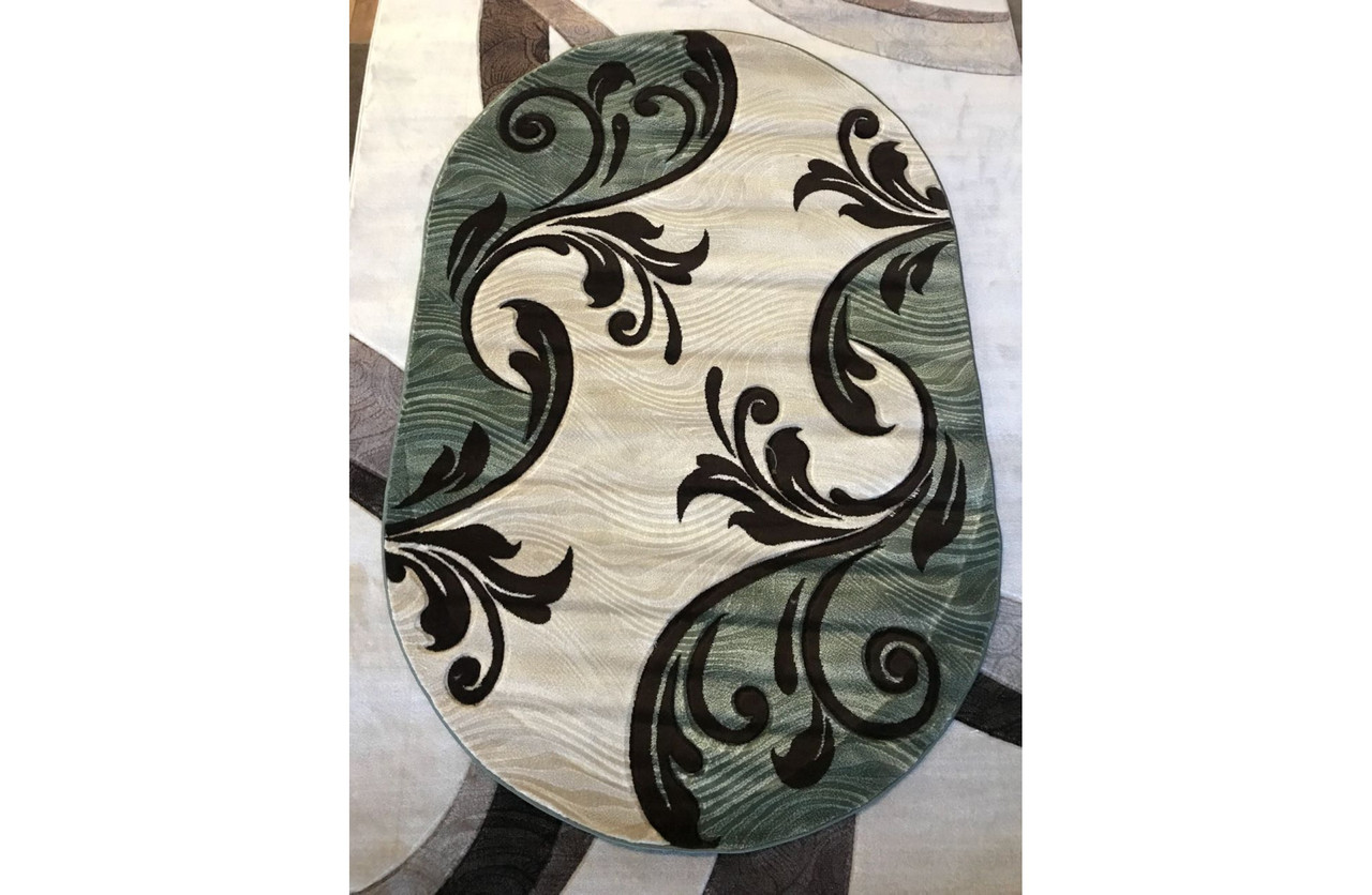 

Ковер стриженный Greencarpet MERAL 5027 GREEN 1,50x4,00 Овал