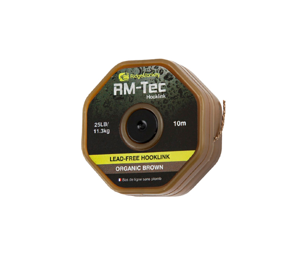 

Поводковый материал RidgeMonkey RM-Tec Lead Free Hooklink Organic Brown 25lb 10м (арт.123491680048)