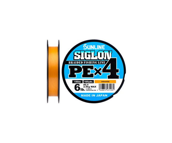 

Шнур Sunline Siglon PE х4 orange 150m (оранж.) #0.4/0.108mm 6lb/2.9kg (арт.123416580928)