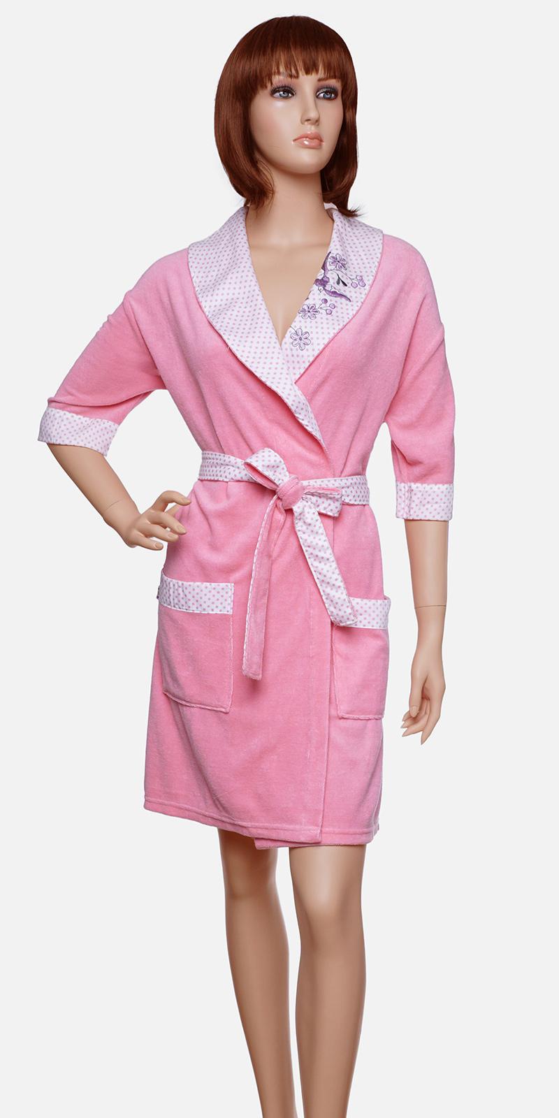 

Халат Virginia Secret VS9975  Рожевий, Халат Virginia Secret VS9975 M Рожевий