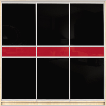 

Шкаф купе Luxe Studio Стандарт-1 Цветной комбинированный фасад-3 2200x2100x450 трехдверный