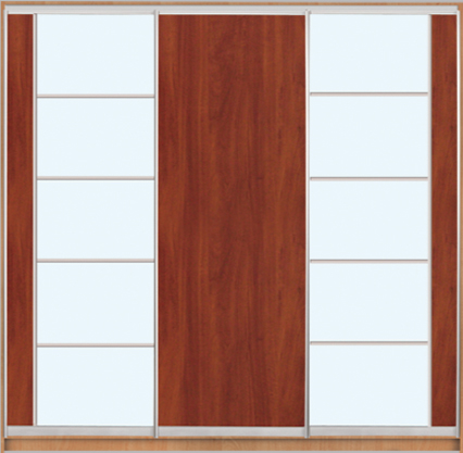 

Шкаф купе Luxe Studio Стандарт-1 ДСП/Зеркало с Пескоструем-12 2100x2000x450 трехдверный