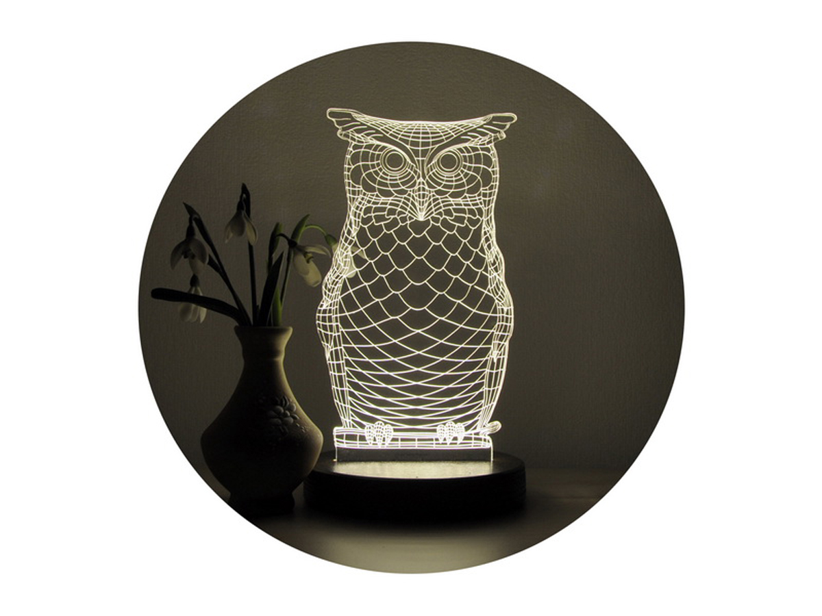 

3D Ночник "Сова" WOODPRESENT dark wood
