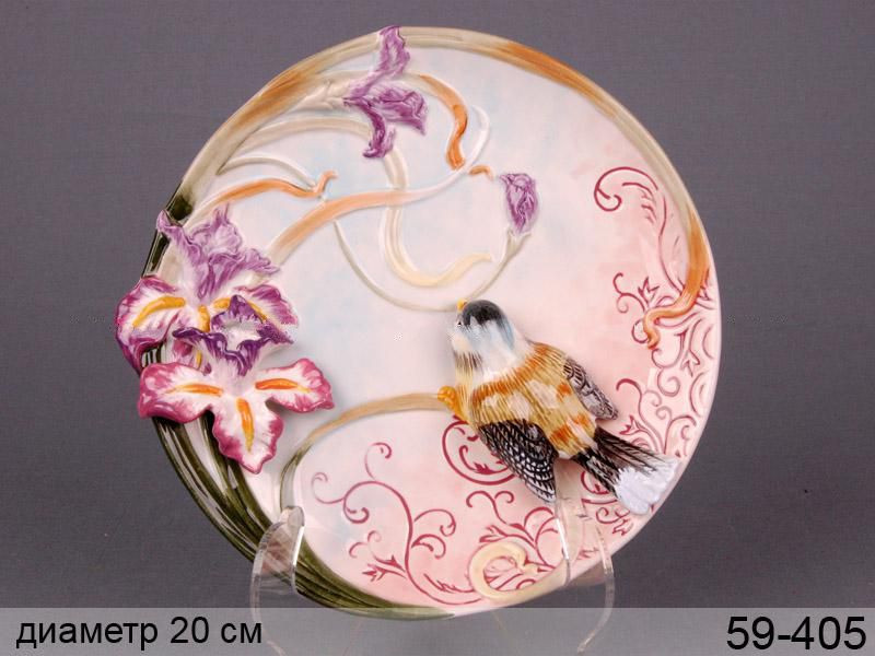 

ДЕКОРАТИВНАЯ ТАРЕЛКА «ПТИЧКА В ИРИСАХ» Ø20 см Lefard 2823-BR-1181