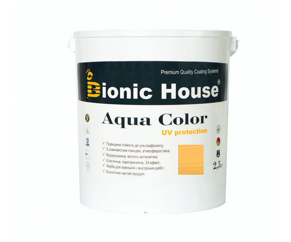 

Краска для дерева Bionic-House Aqua Color UV-protect 10л Светлый дуб А126