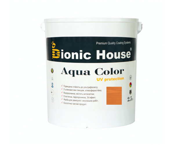 

Краска для дерева Bionic-House Aqua Color UV-protect 10л Миндаль А112