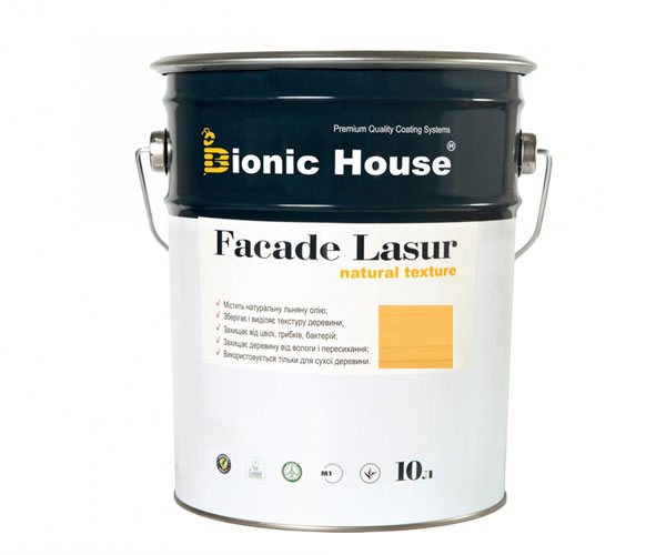 

Краска для дерева FACADE LASUR Bionic-House 1л Светлый дуб А126