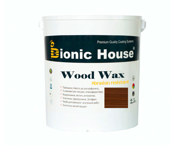 

Краска для дерева WOOD WAX Bionic-House 2,5л Орех А110