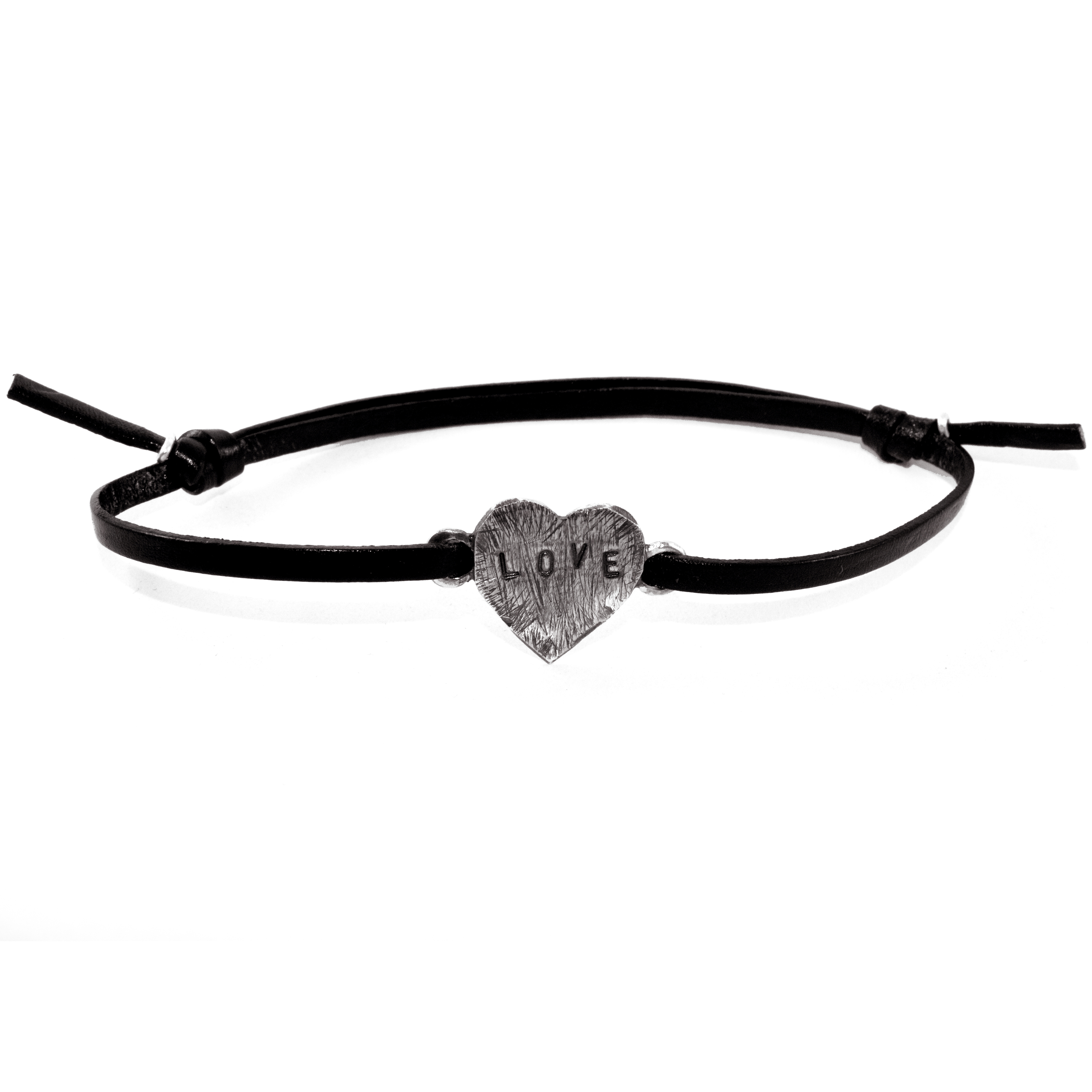 

Кожаный браслет с серебром EJ Heart EJB013