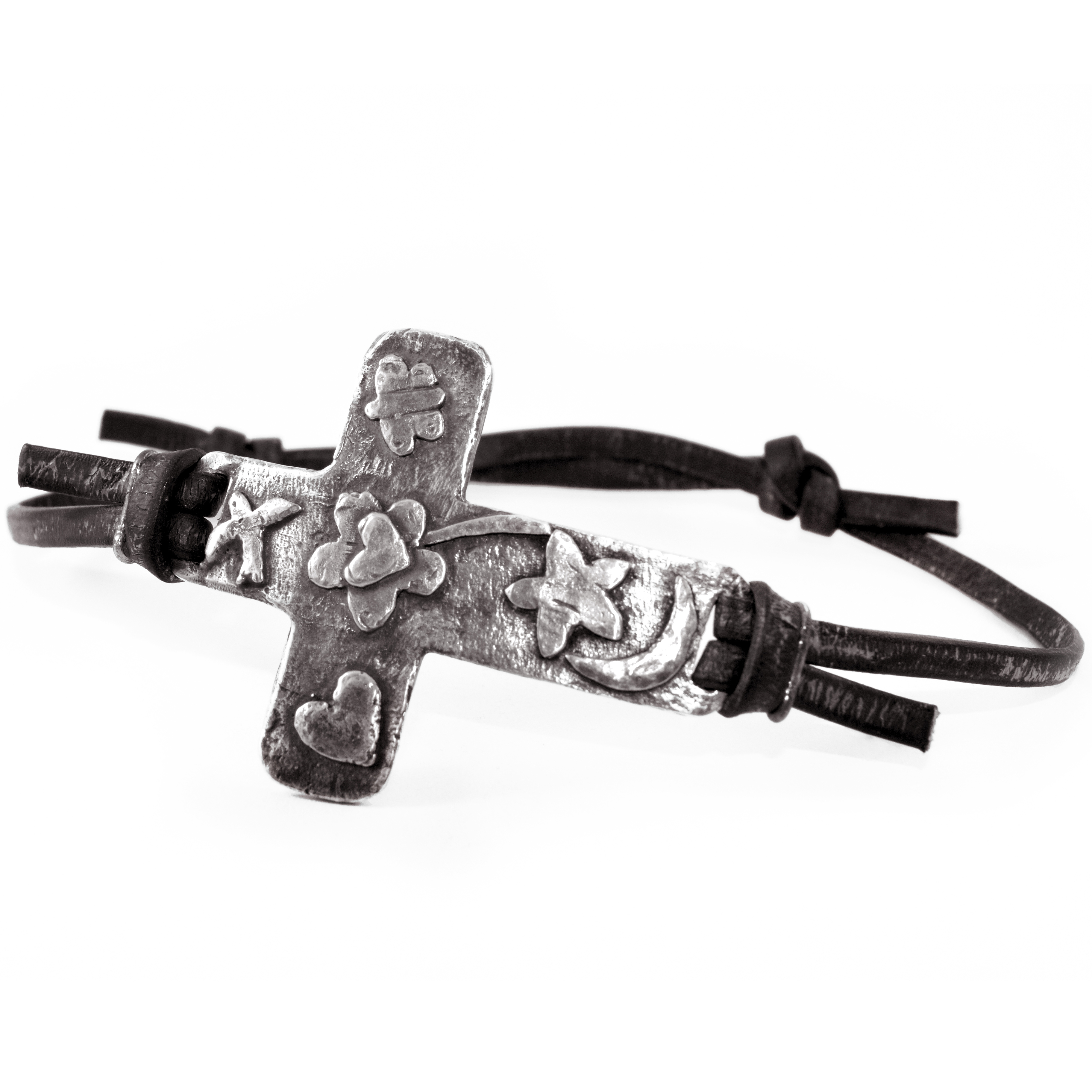 

Кожаный браслет с серебром EJ Harmony EJB012