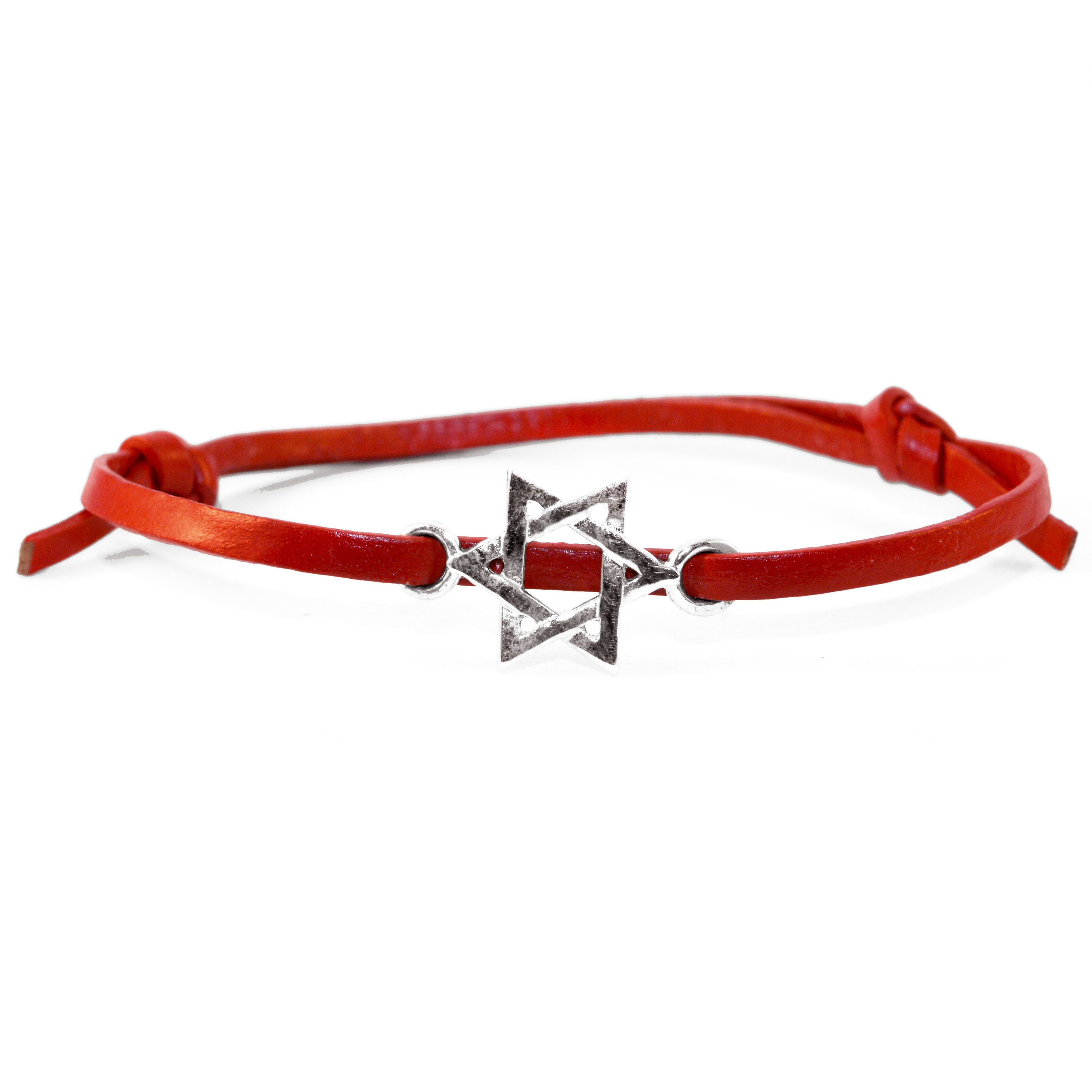 

Кожаный браслет с серебром EJ Star of David EJB025-2