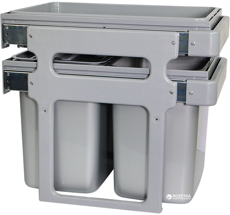 

Контейнер для мусора Muller Scorpio 2x16 л Серое