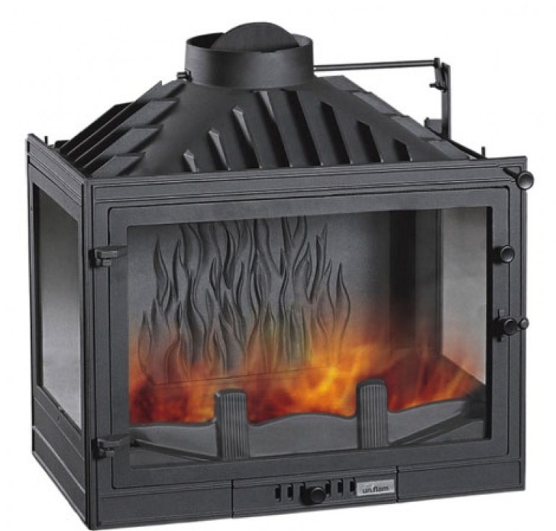 

Каминная топка Uniflam 700 Standard с шибером + правое и левое боковое стекло