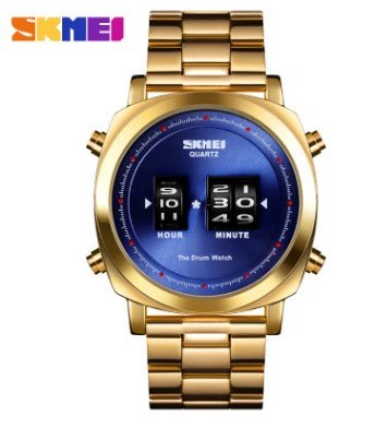 

Мужские наручные часы (1531 Gold-Blue) Skmei 44 мм Золотой 000018018