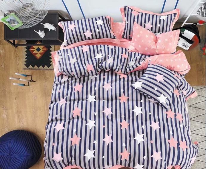 

Постельное белье Звёзды на полосках CottonTwill 145х215 см Синий 000017428