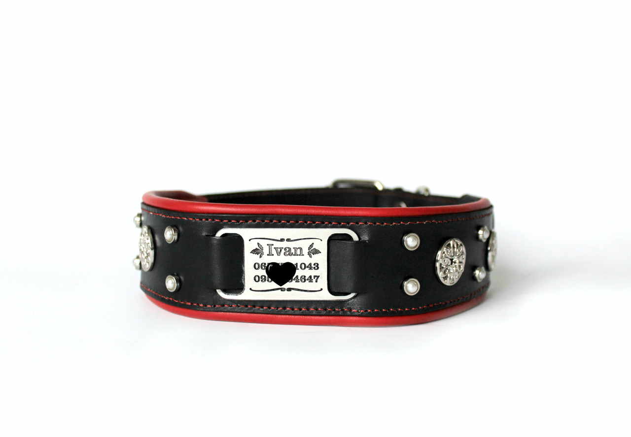 

Кожаный ошейник для собаки с адресником Lockdog S (16-29 см) Черный 000013772