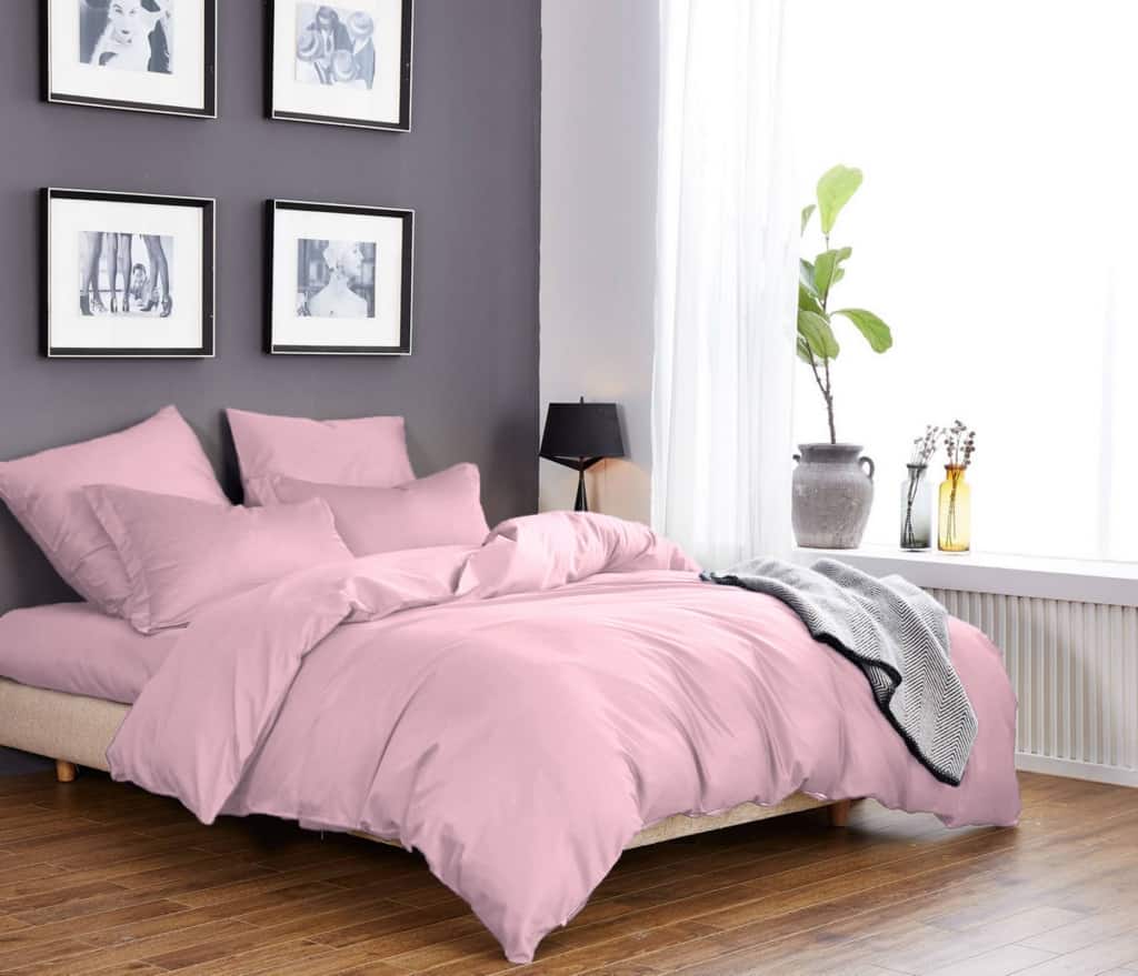 

Постельное белье однотонное CottonTwill 200х220 см Розовый 000017642