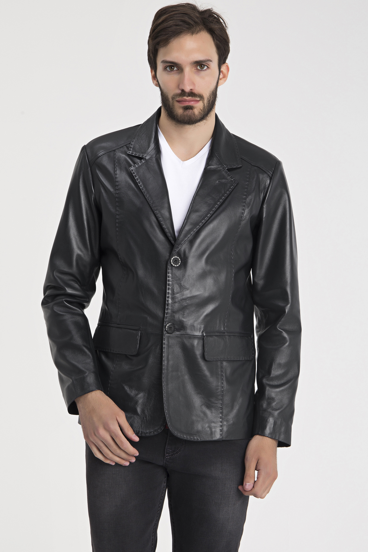 

Кожаная куртка IPARELDE Черная 3XL