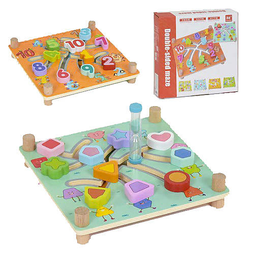 

Деревянная игра Лабиринт с песочными часами 2 вида AToys (C40003)