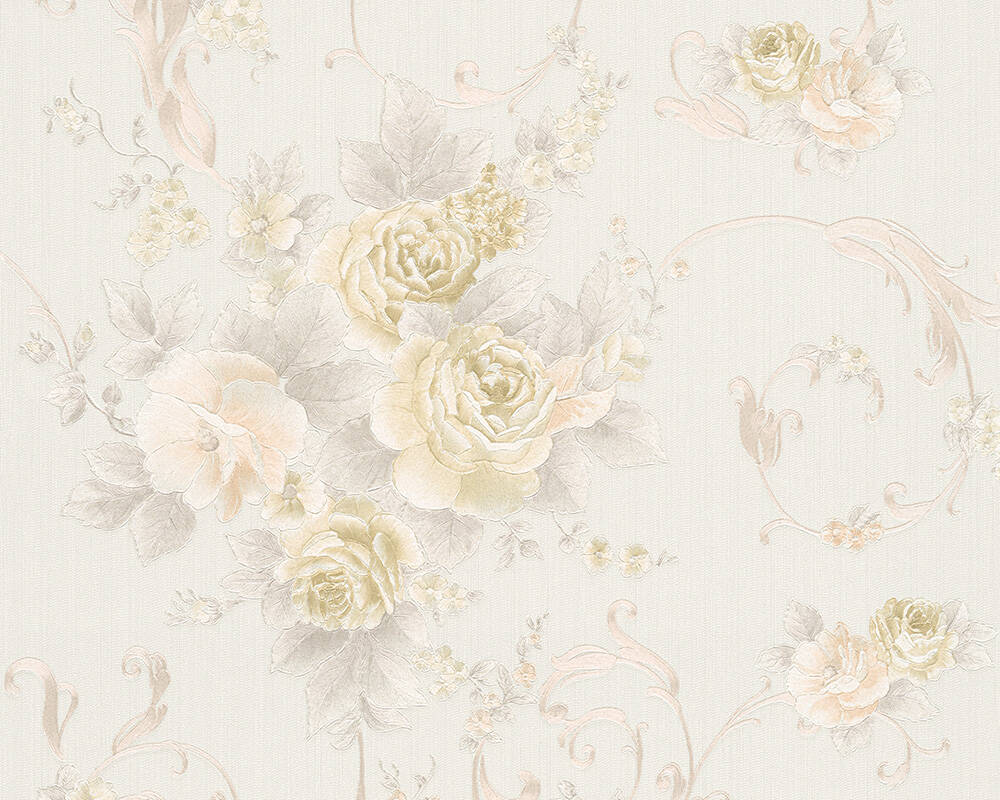 

Обои виниловые на флизелиновой основе шелкография AS Creation Romantico 30647-1 цветы 0,53 х 10 м