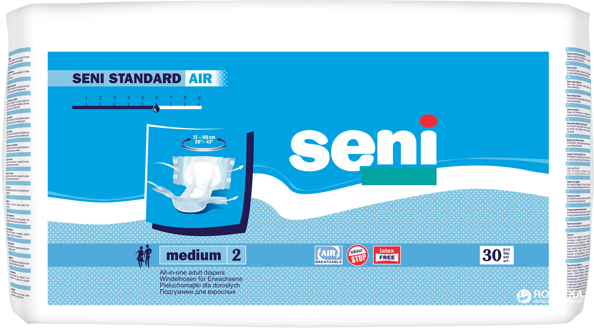 Акція на Подгузники для взрослых Seni Standard Air Medium 30 шт (5900516693572) від Rozetka UA