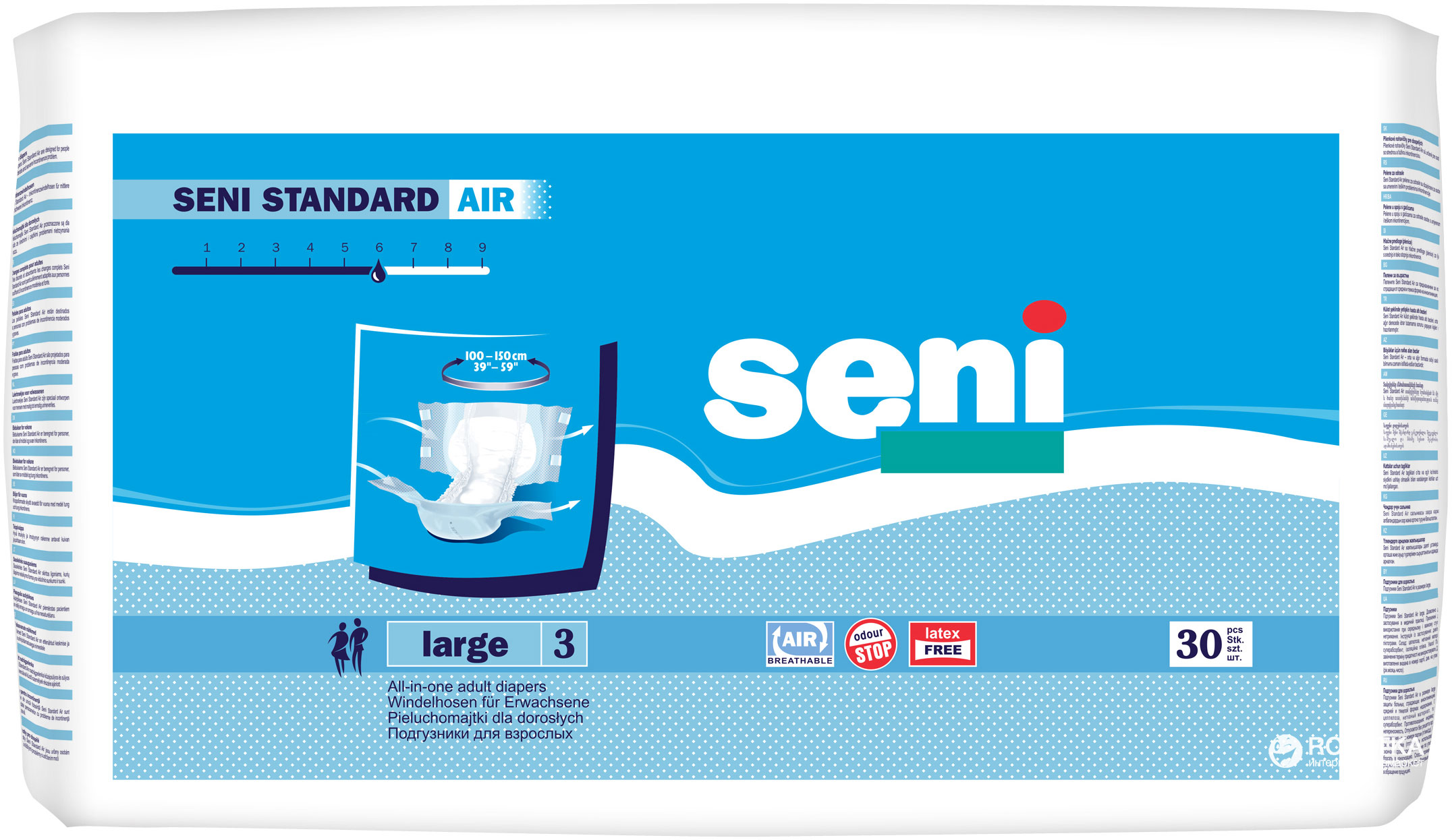 Акція на Подгузники для взрослых Seni Standard Air Large 30 шт (5900516693596) від Rozetka UA