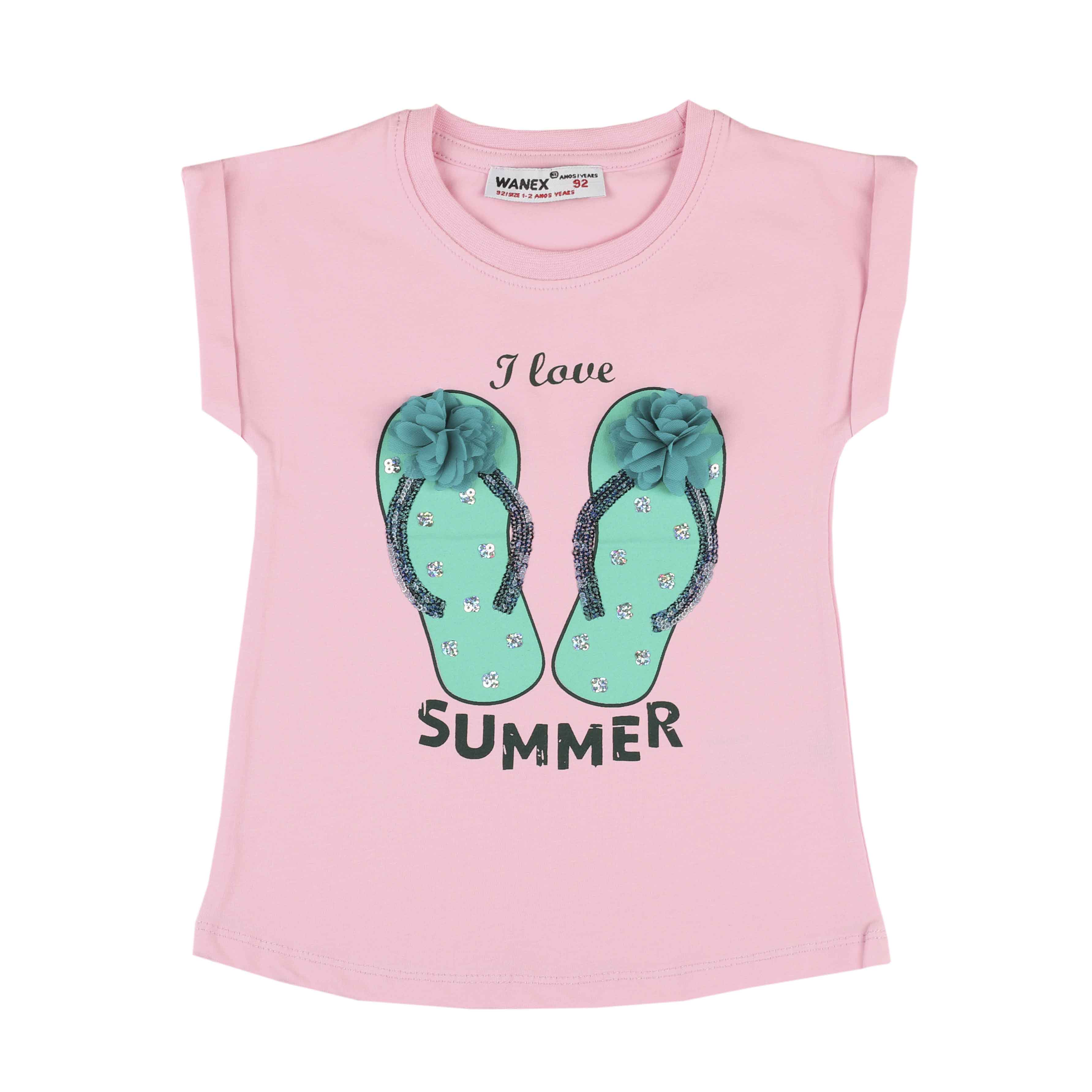 

Футболка Wanex "I love summer" розовая 98
