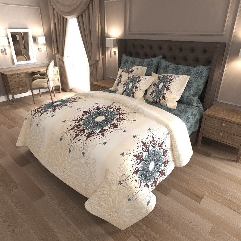 

Комплект постельного белья Уютная Жизнь Бязь Голд Семейный 150x220x2 (K-G-N-7304-A-B)