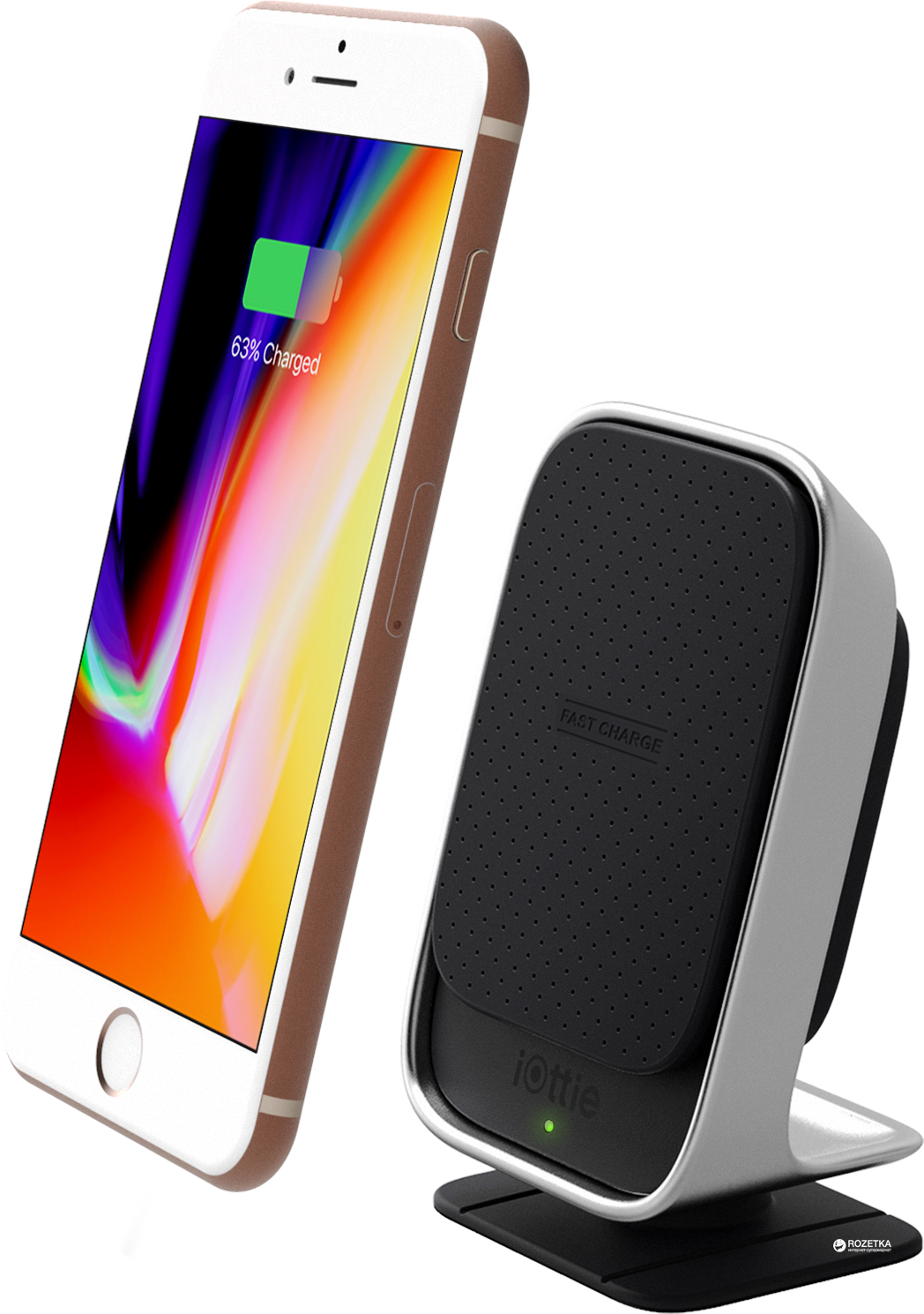 

Автодержатель для телефона iOttie Wireless Fast Charging Black