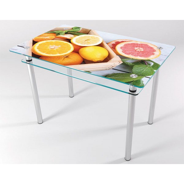 

Стол стеклянный "Jam" Апельсинки KT-01 90х60 см