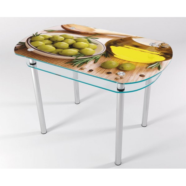 

Стол стеклянный "Jam" Оливка KT-03 120х80 см